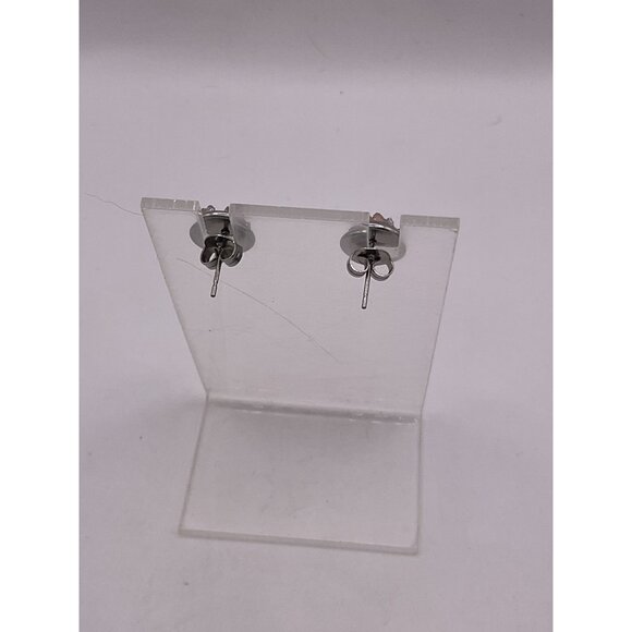 Iridescent Stud Earrings Stainless Steel Round Shape 316 - Picture 3 of 4